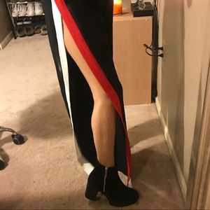Black Track Pants Split